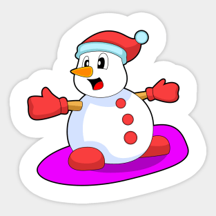 Snowman Snowboard Winter sports Sticker